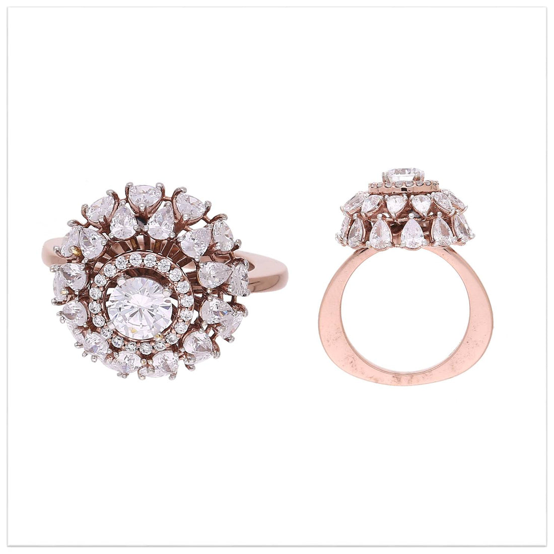 Elegant Lab Grown Diamond Cluster Ring