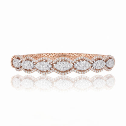 Wavy Lab Grown Diamond Eternity Bangle