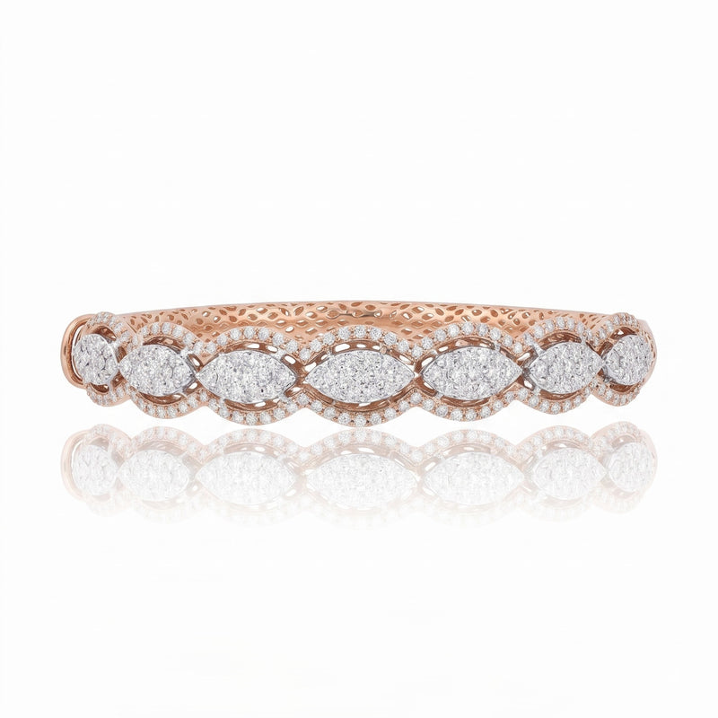 Wavy Lab Grown Diamond Eternity Bangle
