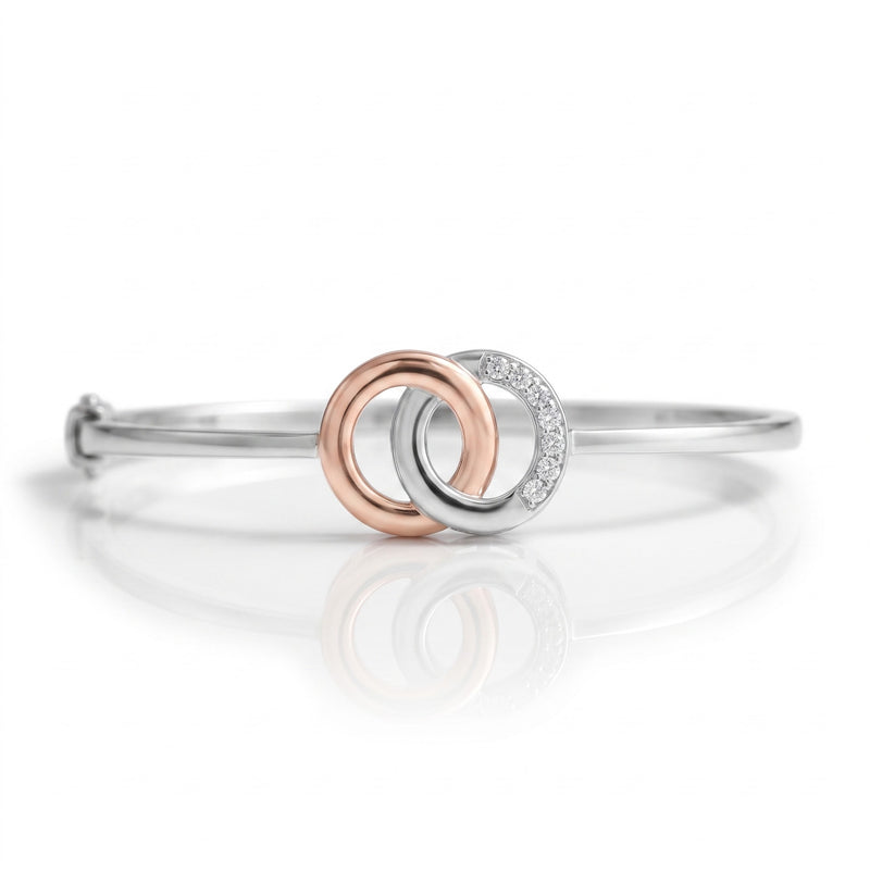 Intertwined Link Lab Grown Diamond Bangle