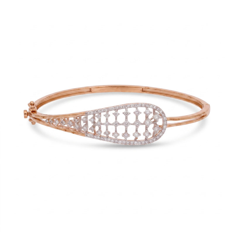 Lattice Sparkle Lab Grown Diamond Bangle