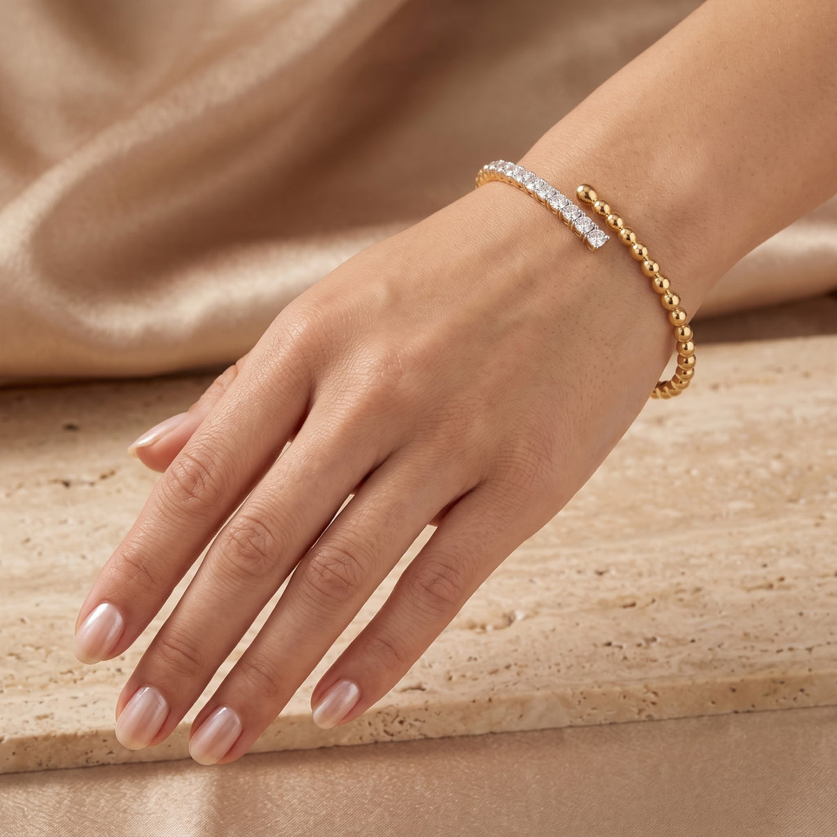 Nova Curve Lab Grown Diamond Bangle