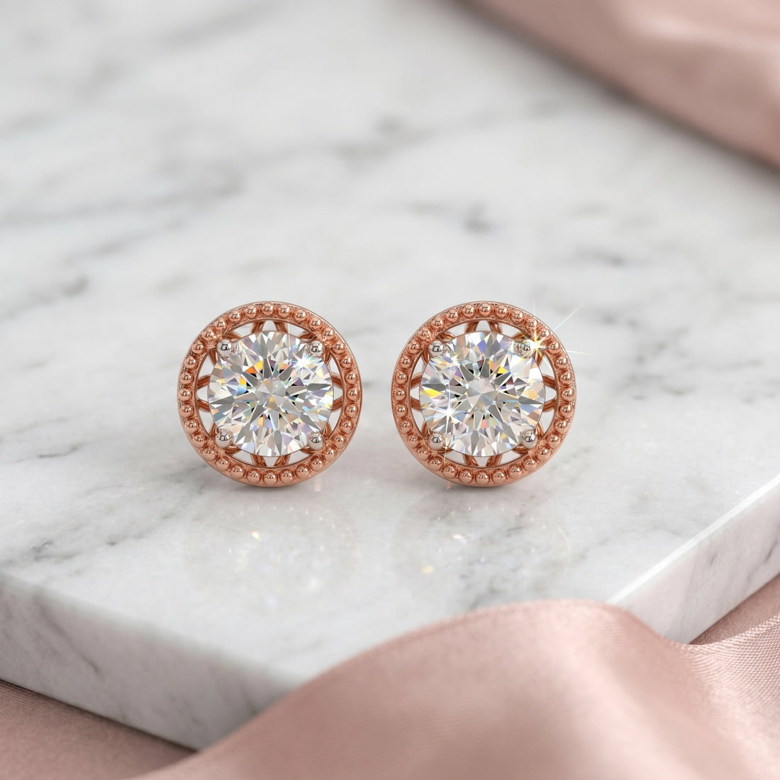 Bella Bead Lab Grown Diamond Earrings