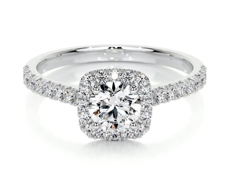 Infinity Charm Solitaire Lab Grown Diamond Ring
