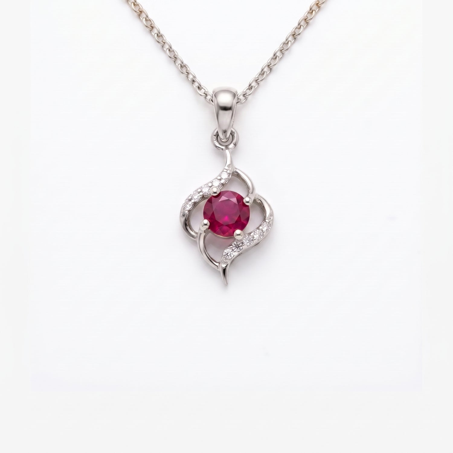 Centricity Platinum Plated Lab Grown Diamond Pendant
