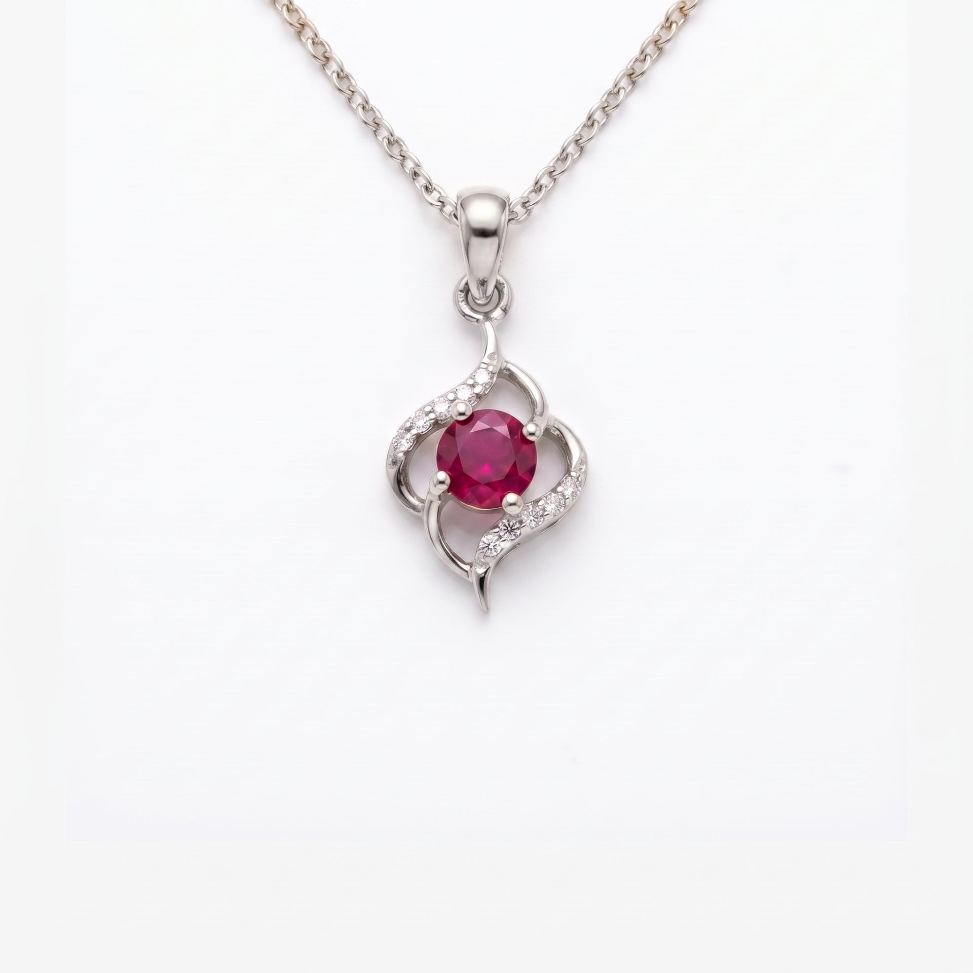 Centricity Platinum Plated Lab Grown Diamond Pendant