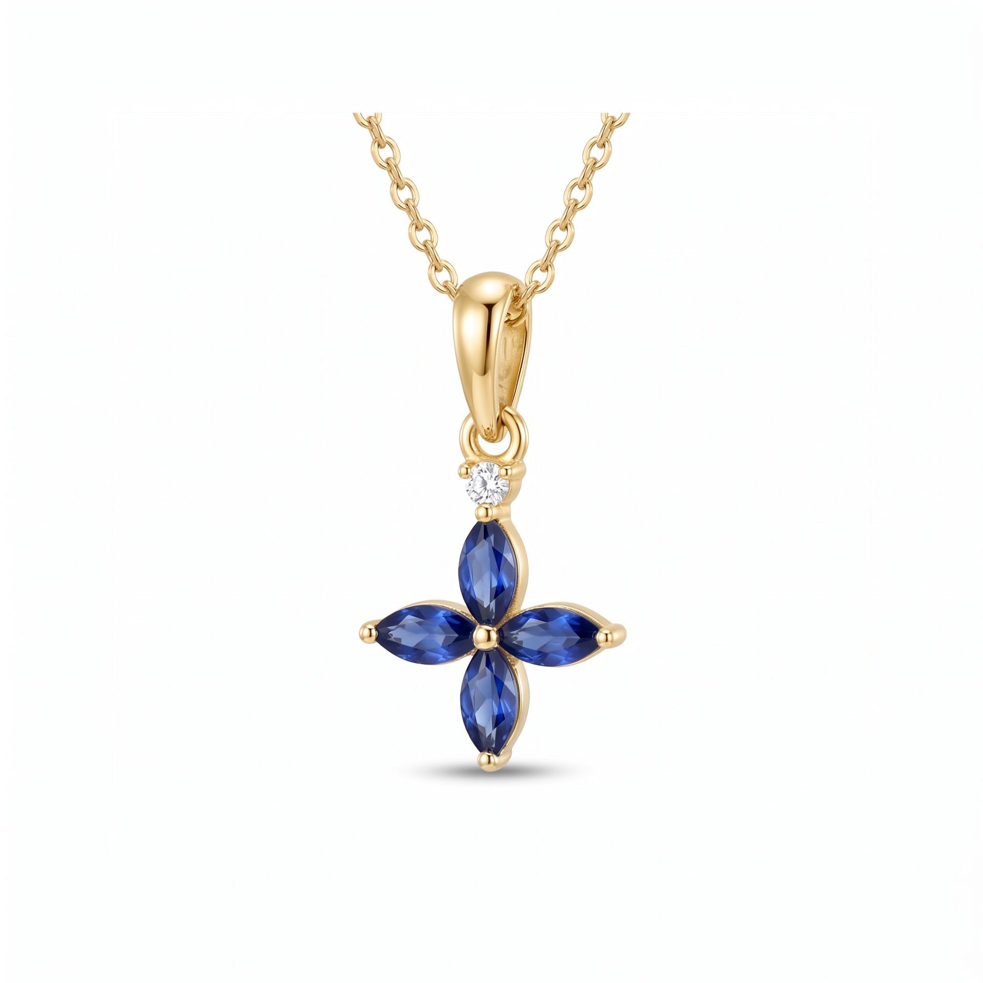 Ethereal Lily Gold Plated Lab Grown Diamond Pendant