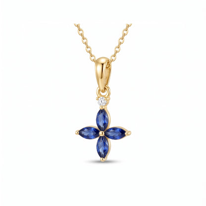 Ethereal Lily Gold Plated Lab Grown Diamond Pendant