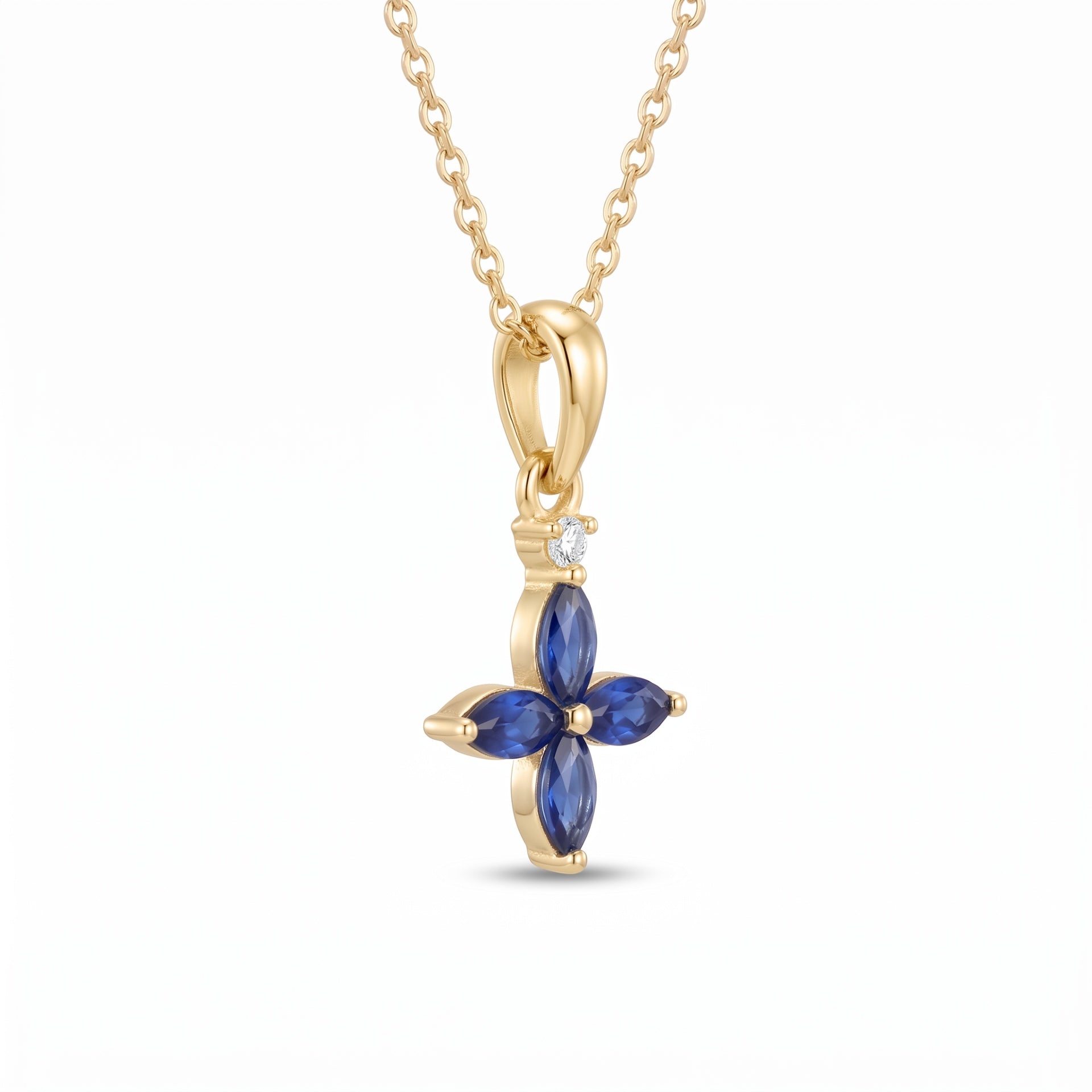 Ethereal Lily Gold Plated Lab Grown Diamond Pendant