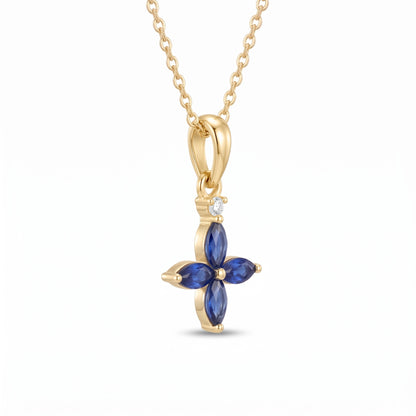 Ethereal Lily Gold Plated Lab Grown Diamond Pendant
