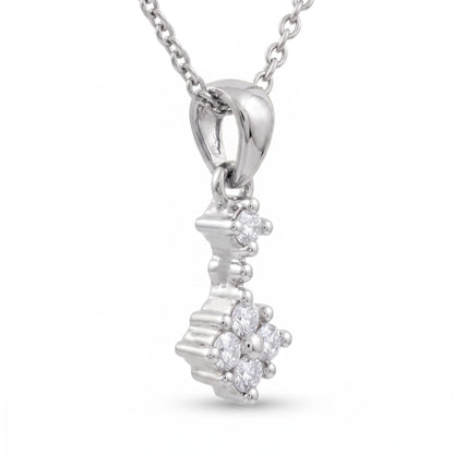 Celeste Floral Platinum Plated Lab Grown Diamond Pendant