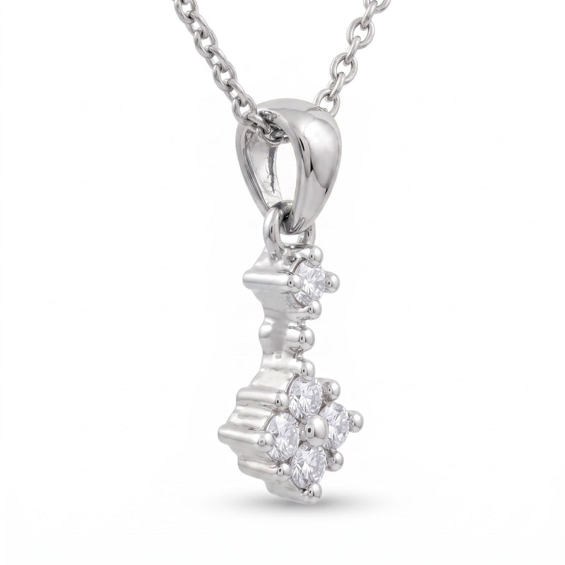 Celeste Floral Platinum Plated Lab Grown Diamond Pendant