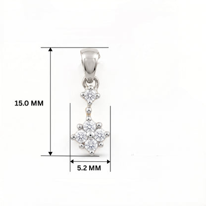 Celeste Floral Platinum Plated Lab Grown Diamond Pendant