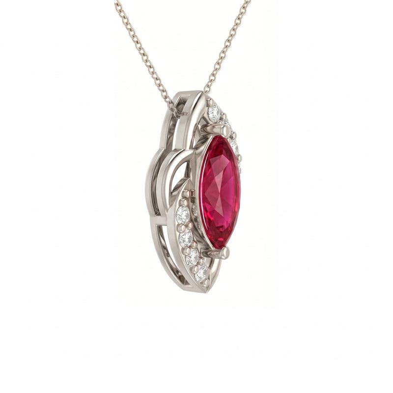 Swirling Dew Platinum Plated Lab Grown Diamond Pendant