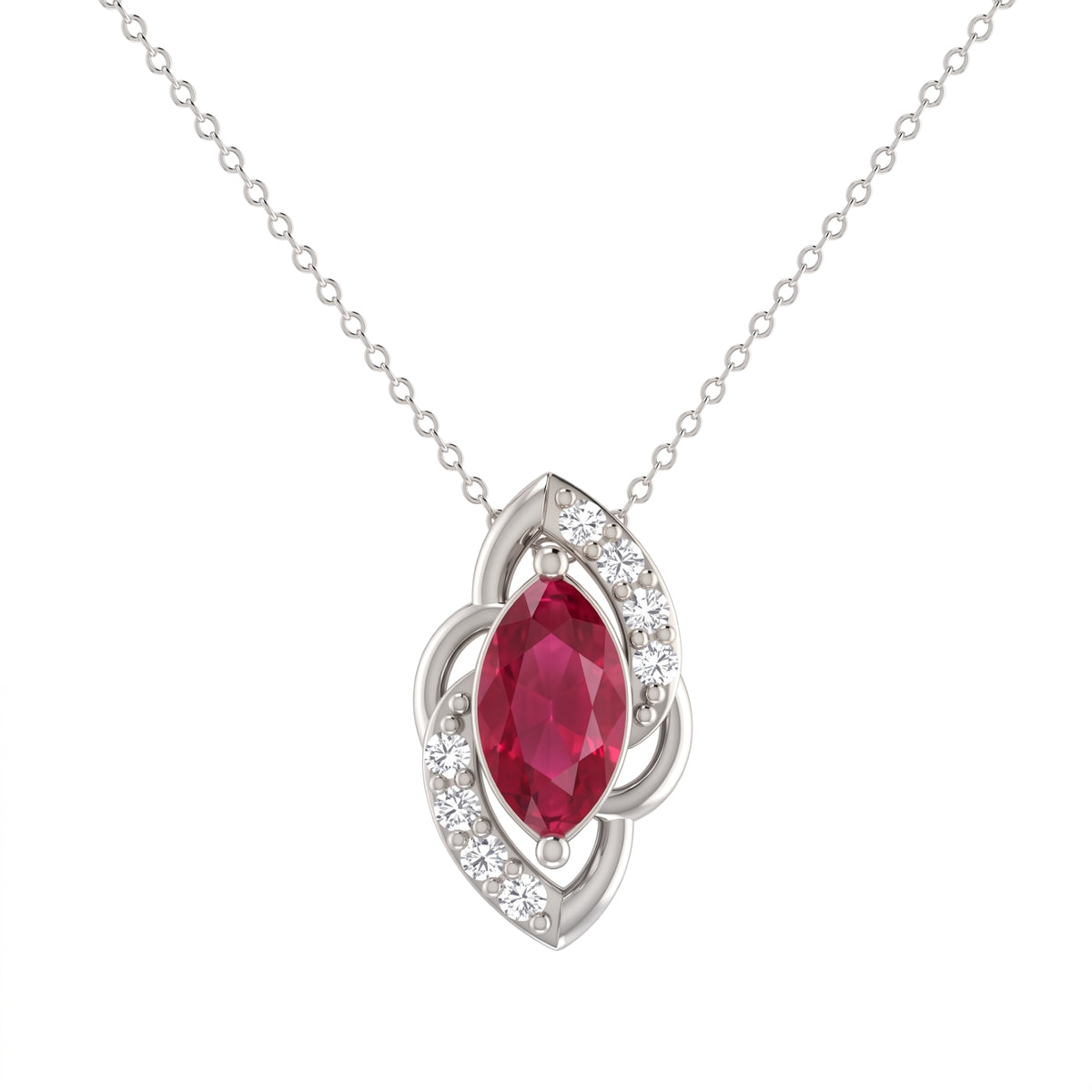 Swirling Dew Platinum Plated Lab Grown Diamond Pendant