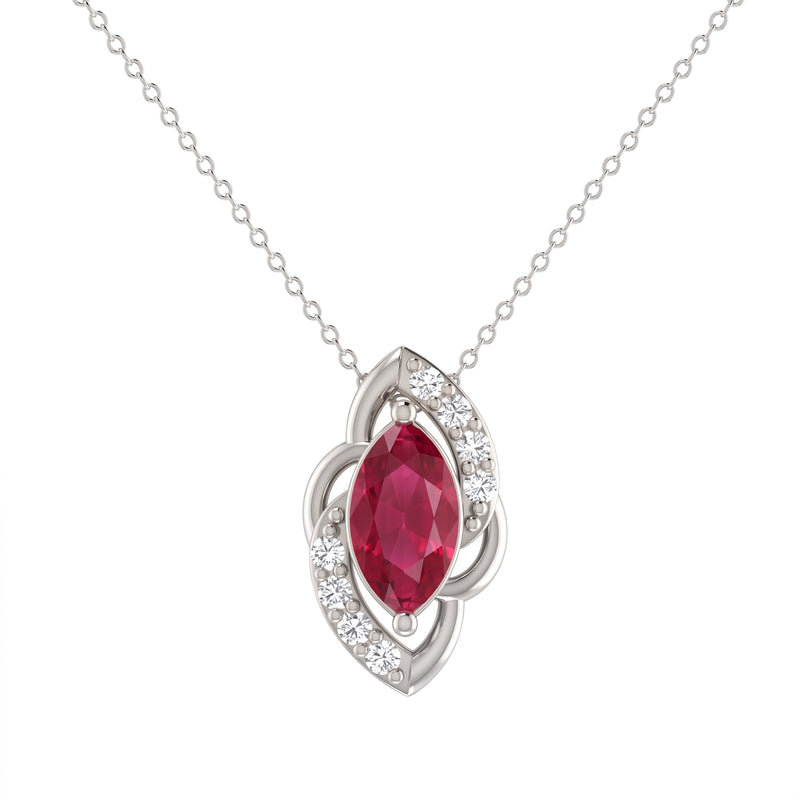 Swirling Dew Platinum Plated Lab Grown Diamond Pendant