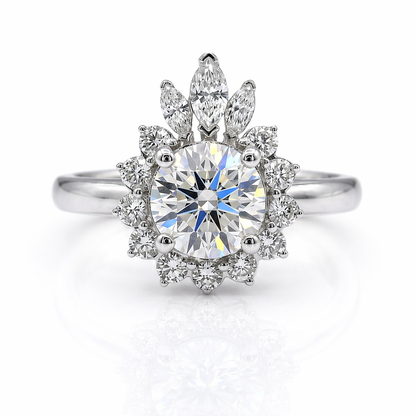 Rhapsody Crest Solitaire Lab Grown Diamond Ring