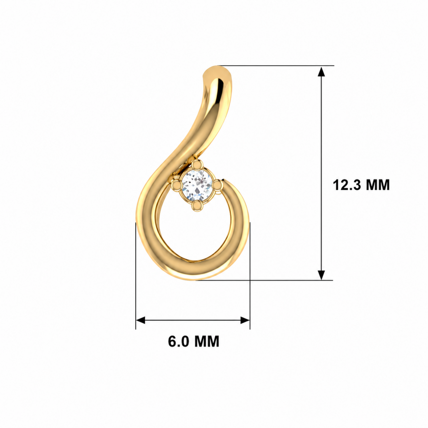 Starlight Nest Gold Plated Lab Grown Diamond Pendant