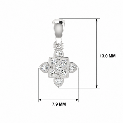Sylphia Sacred Platinum Plated Lab Grown Diamond Pendant