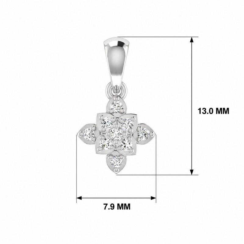Sylphia Sacred Platinum Plated Lab Grown Diamond Pendant