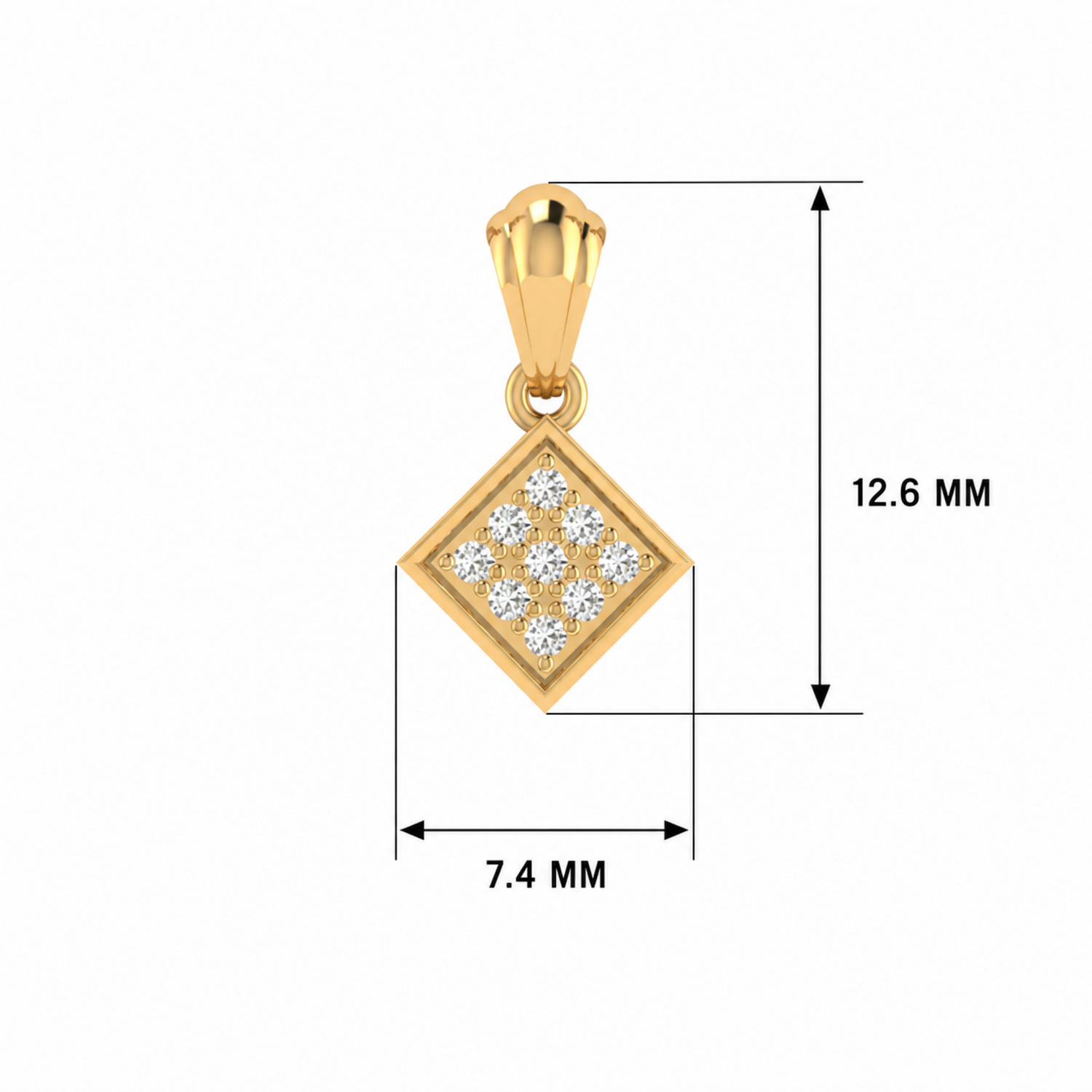 Equilibrium Drop Gold Plated Lab Grown Diamond Pendant