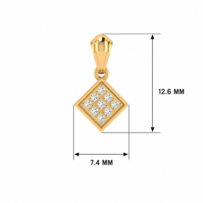 Equilibrium Drop Gold Plated Lab Grown Diamond Pendant
