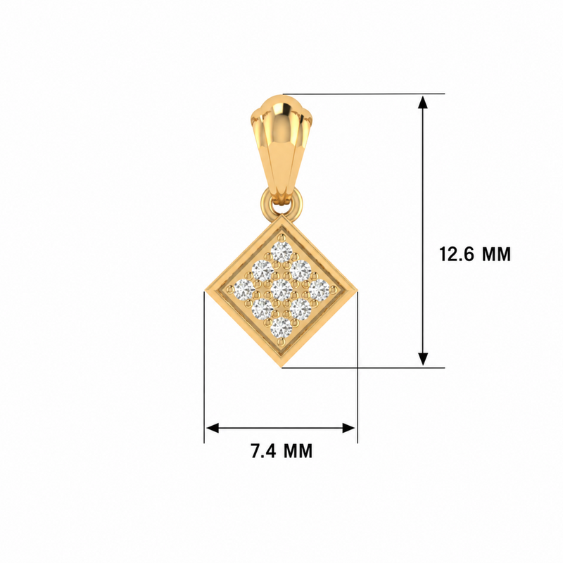 Equilibrium Drop Gold Plated Lab Grown Diamond Pendant