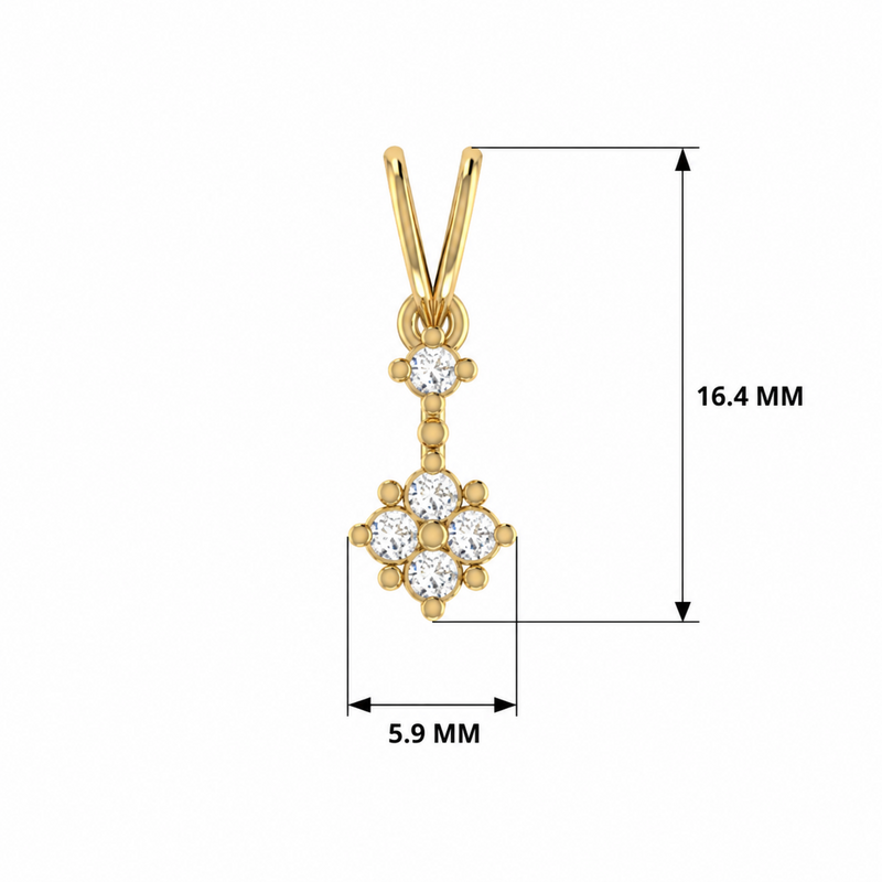 Trinity-Plus Gold Plated Lab Grown Diamond Pendant
