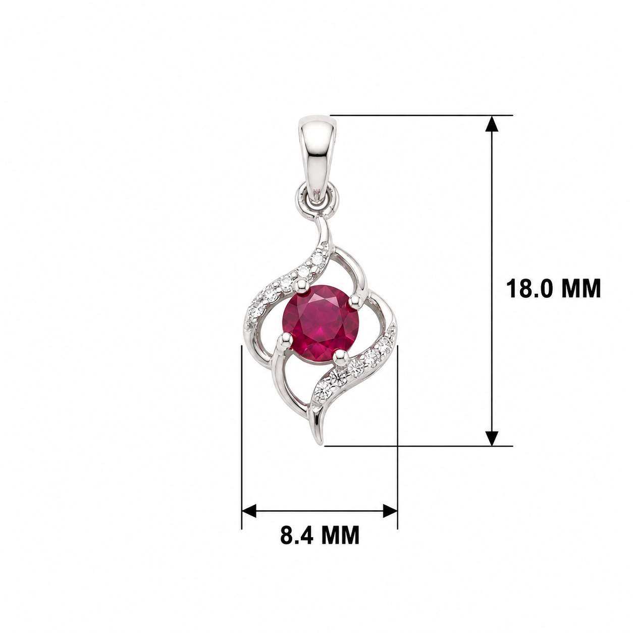 Centricity Platinum Plated Lab Grown Diamond Pendant