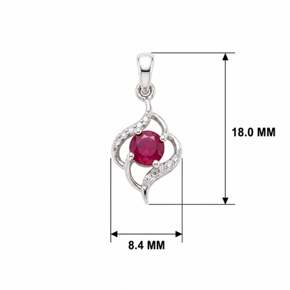 Centricity Platinum Plated Lab Grown Diamond Pendant