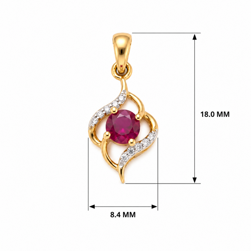 Sonata Bloom Gold Plated Lab Grown Diamond Pendant