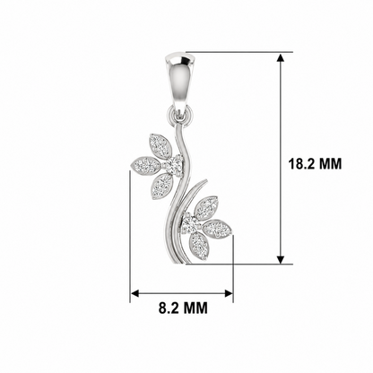 Isla Twin Platinum Plated Lab Grown Diamond Pendant