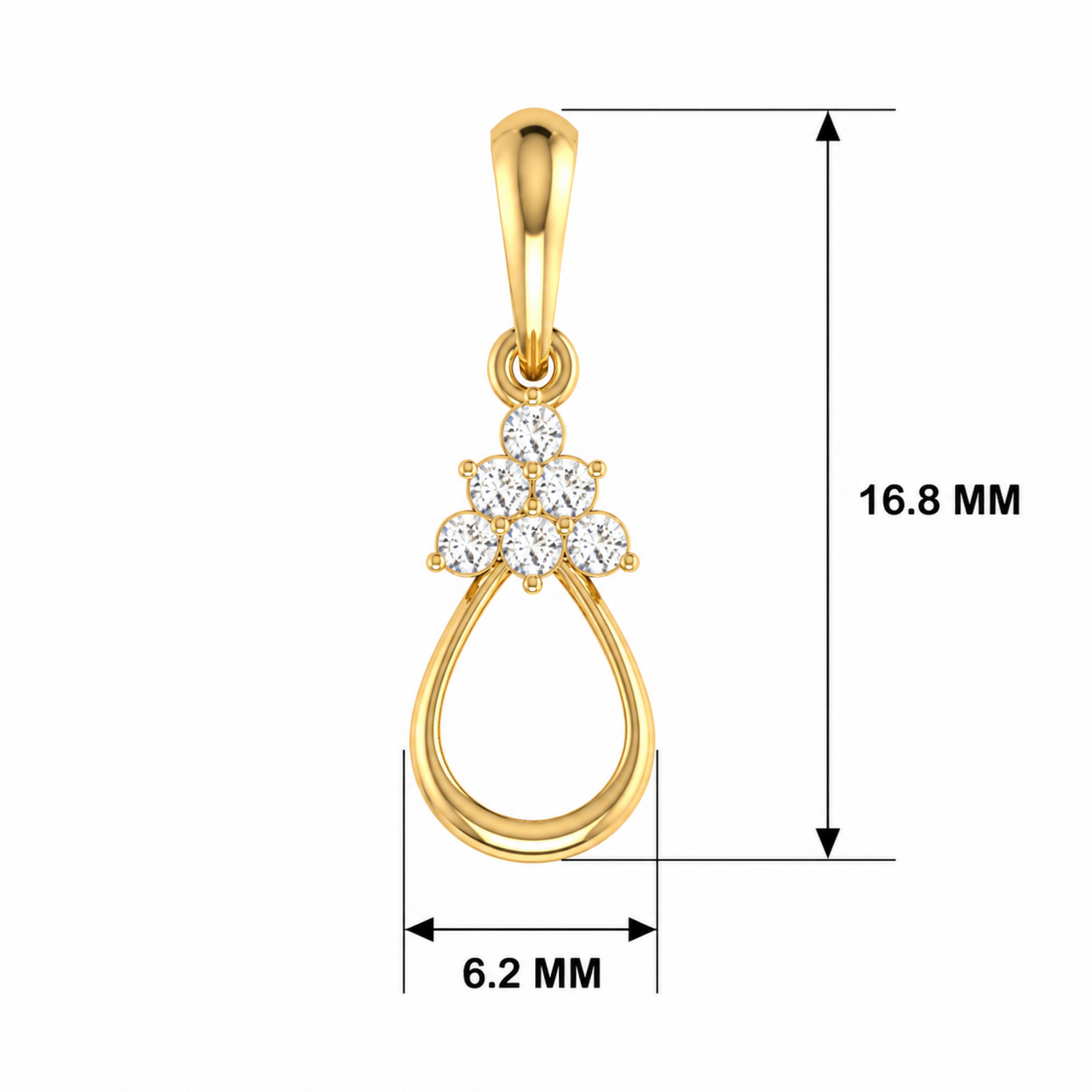Eternal Ember Gold Plated Lab Grown Diamond Pendant