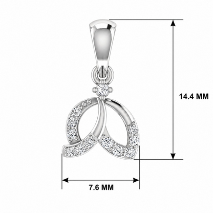 Parabola Spark Platinum Plated Lab Grown Diamond Pendant