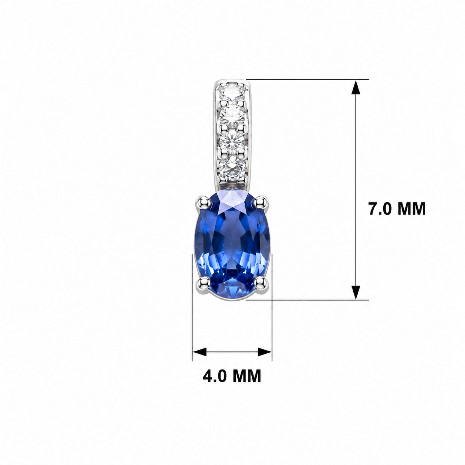 Vionna Halo Platinum Plated Lab Grown Diamond Pendant
