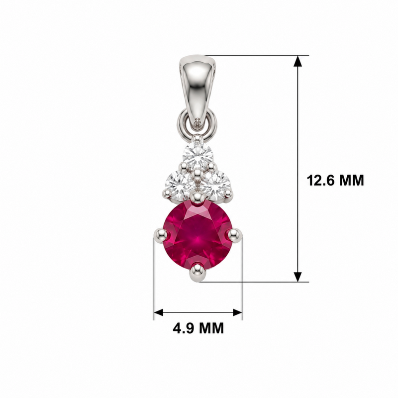 Dew Pearl Platinum Plated Lab Grown Diamond Pendant