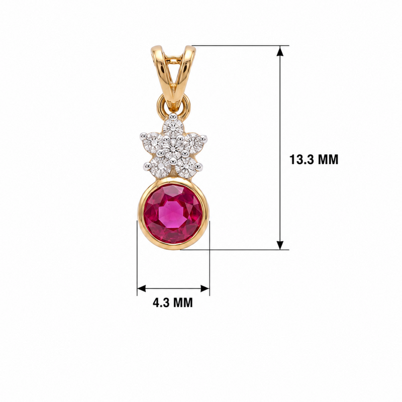 Flora Mist Gold Plated Lab Grown Diamond Pendant