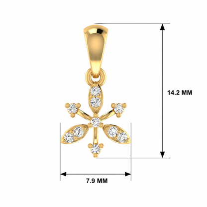 Gilded Snowflake Gold Plated Lab Grown Diamond Pendant