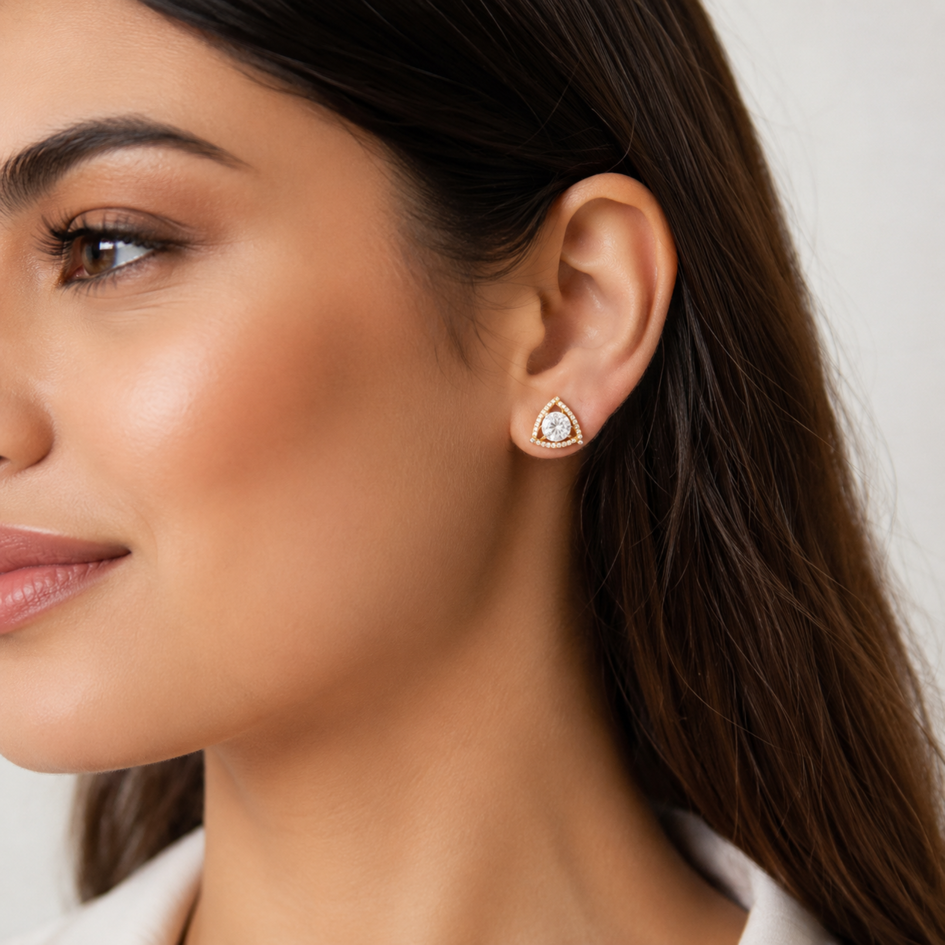 Crest Grace Solitaire Lab Grown Diamond Earrings