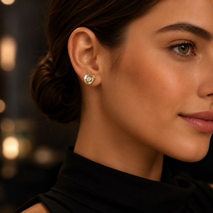 Petal Silk Lab Grown Diamond Earrings
