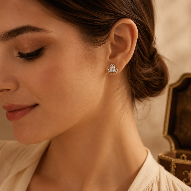 Trifecta Lab Grown Diamond Earrings
