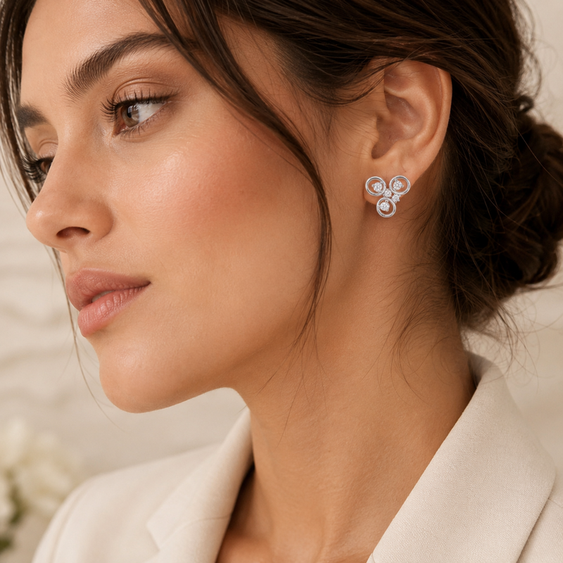 Triple Aura Lab Grown Diamond Earrings