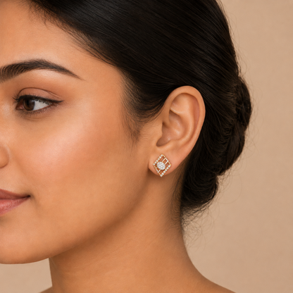 Prestige Panel Lab Grown Diamond Earrings