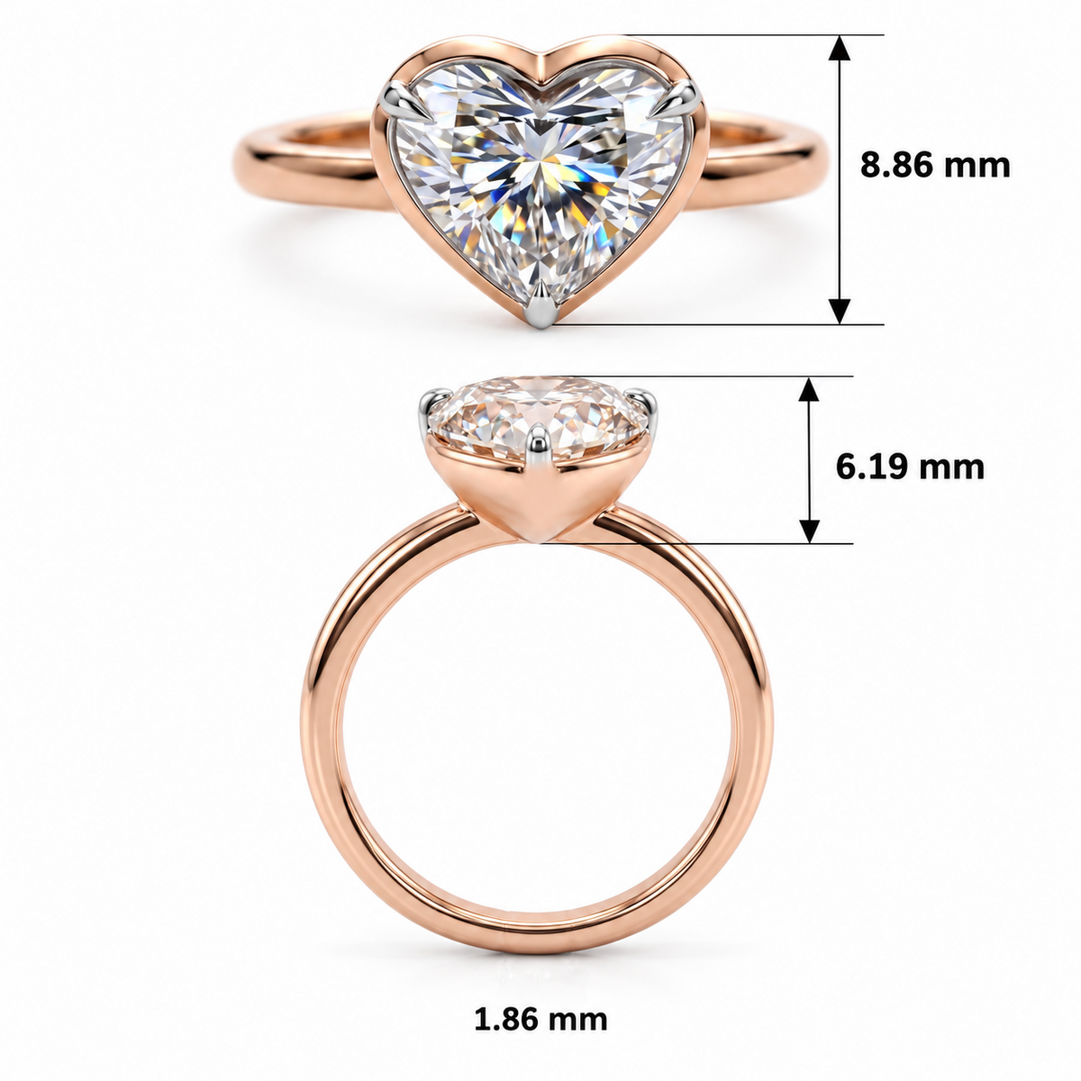 Heartfelt Halo Solitaire Lab Grown Diamond Ring