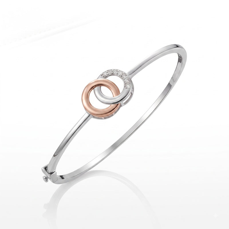 Intertwined Link Lab Grown Diamond Bangle