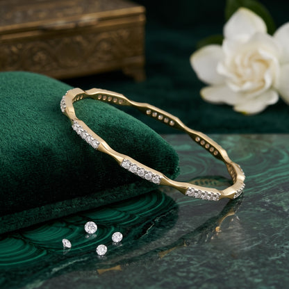 Linear Luxe Lab Grown Diamond Bangle