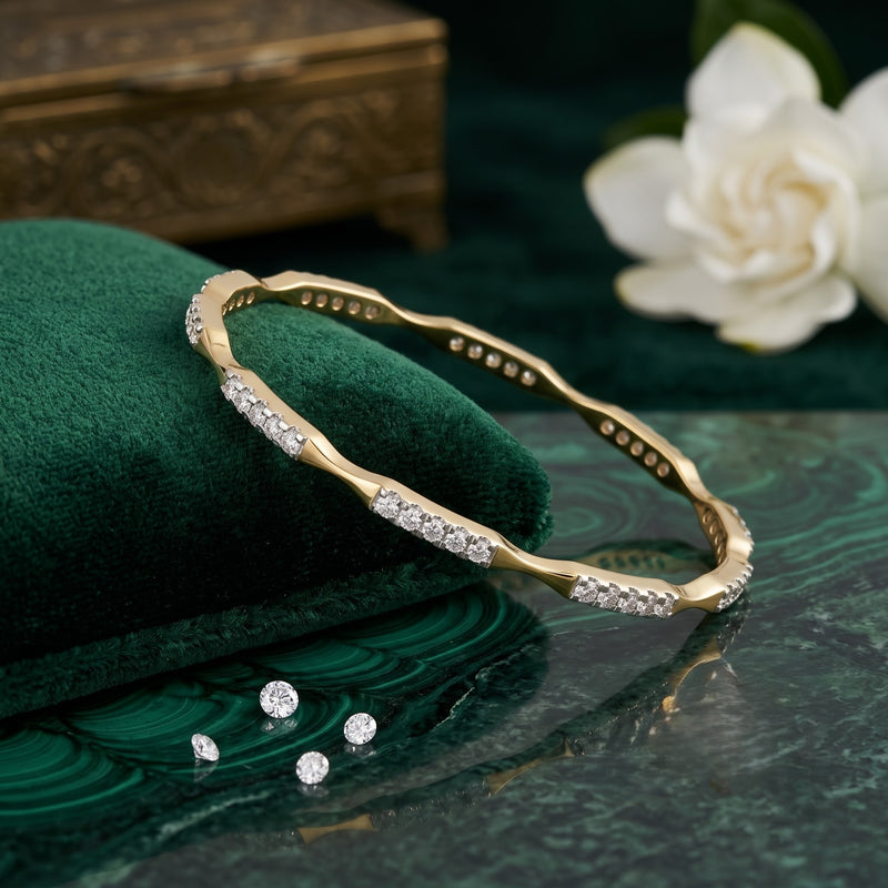 Linear Luxe Lab Grown Diamond Bangle