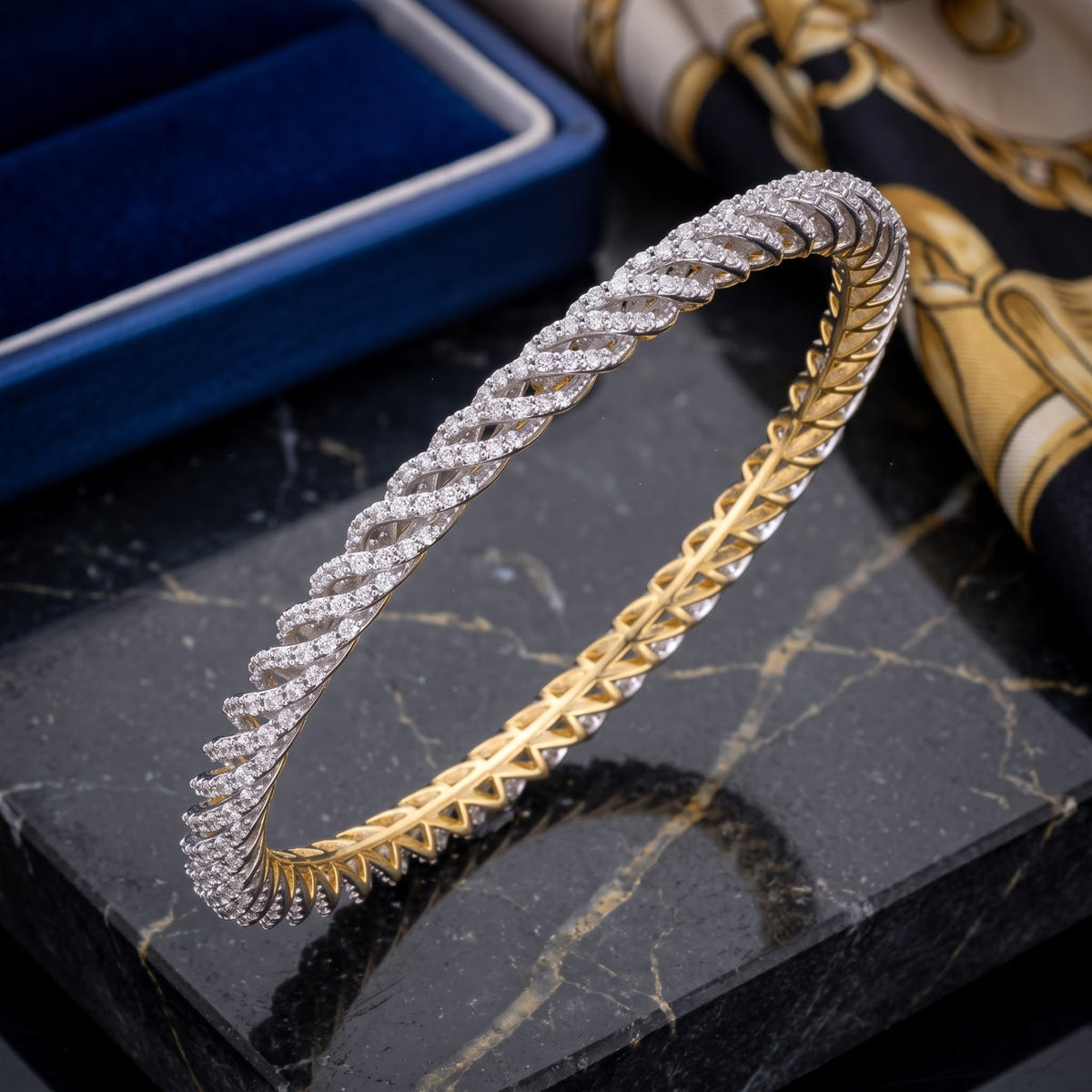 Streak of Light Lab Grown Diamond Bangle