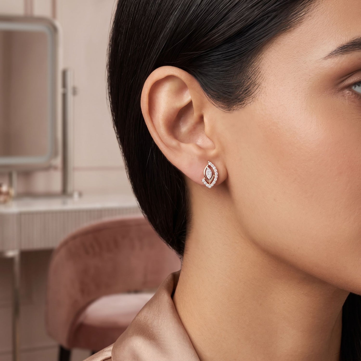 Winged Sparkle Lab Grown Diamond Earrings