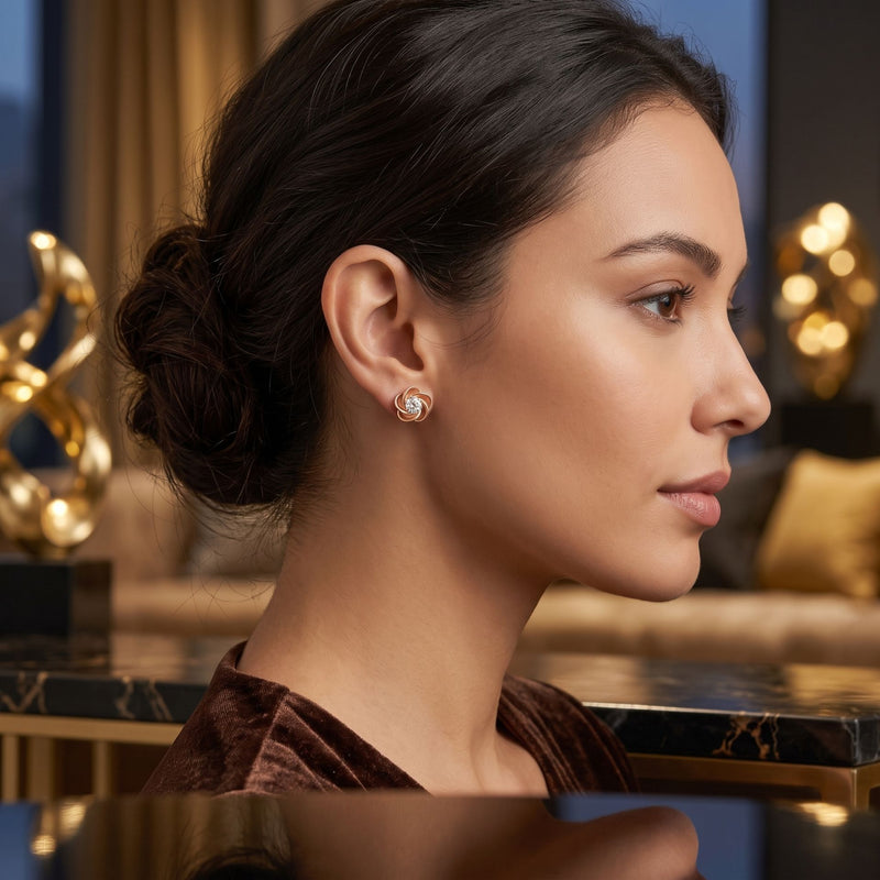 Desert Rose Lab Grown Diamond Earrings